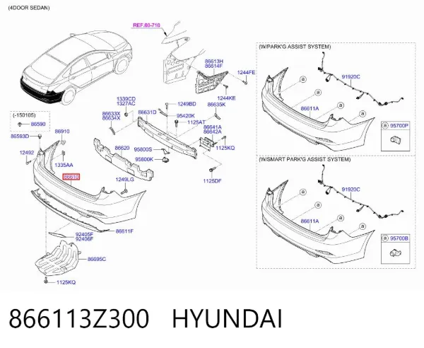 Задній бампер Hyundai I40 I