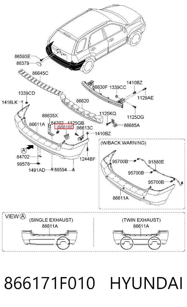  866171F010 Hyundai/Kia