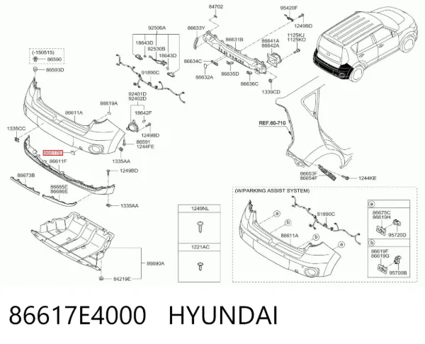  86617E4000 Hyundai/Kia
