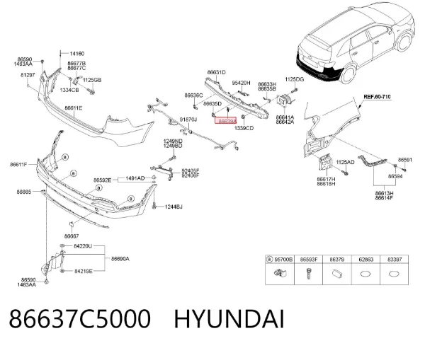  86637C5000 Hyundai/Kia