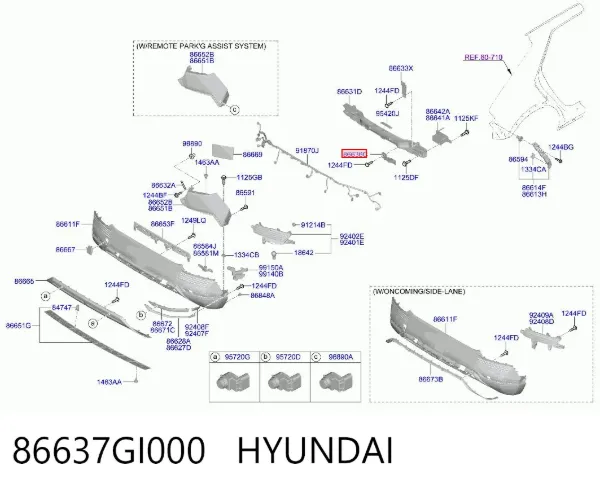  86637GI000 Hyundai/Kia