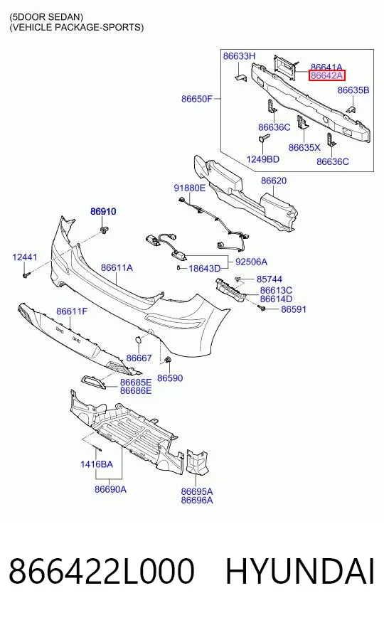  866422L000 Hyundai/Kia