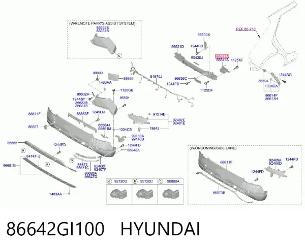  86642GI100 Hyundai/Kia
