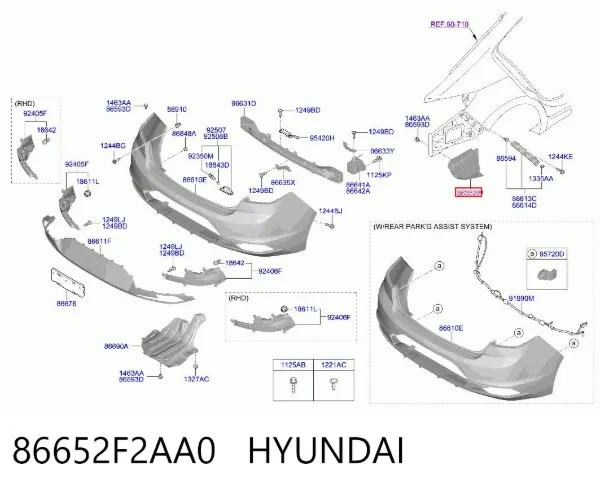  86652F2AA0 Hyundai/Kia