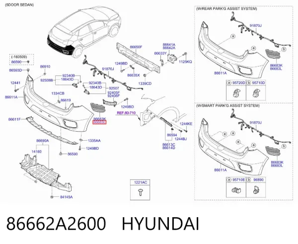 86662A2600 Hyundai/Kia
