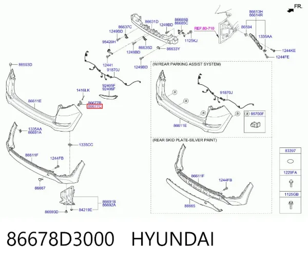  86678D3000 Hyundai/Kia