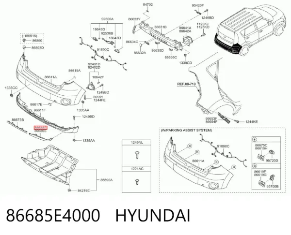  86685E4000 Hyundai/Kia