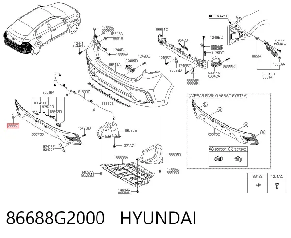  86688G2000 Hyundai/Kia