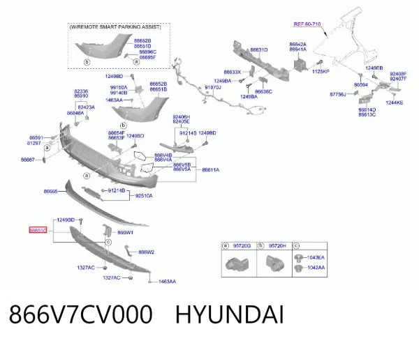 Накладка бампера заднього 866V7CV000 Hyundai/Kia