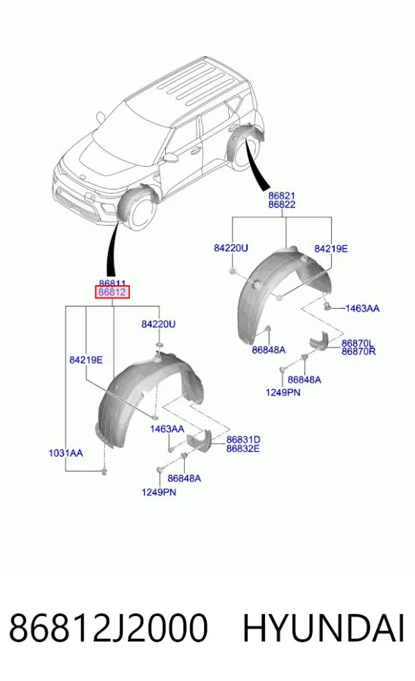  86812J2000 Hyundai/Kia
