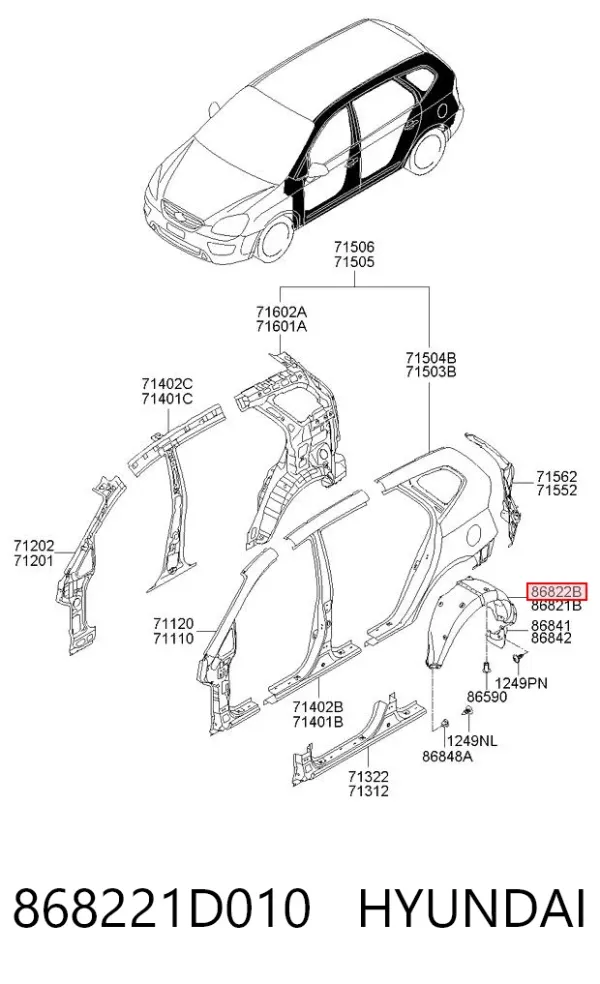  868221D010 Hyundai/Kia