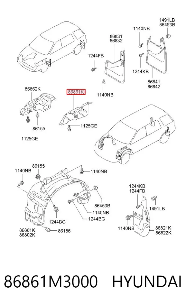  86861M3000 Hyundai/Kia