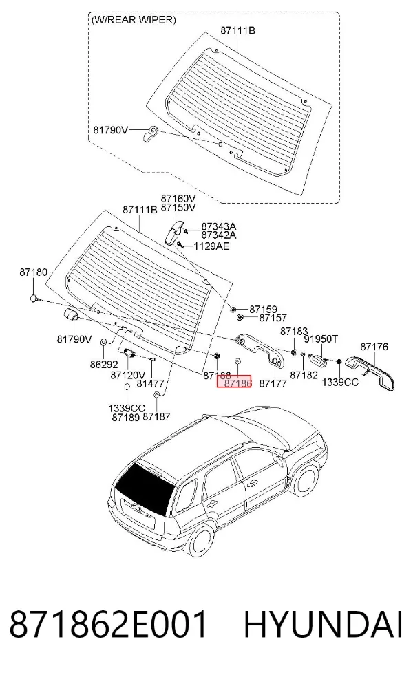  871862E001 Hyundai/Kia