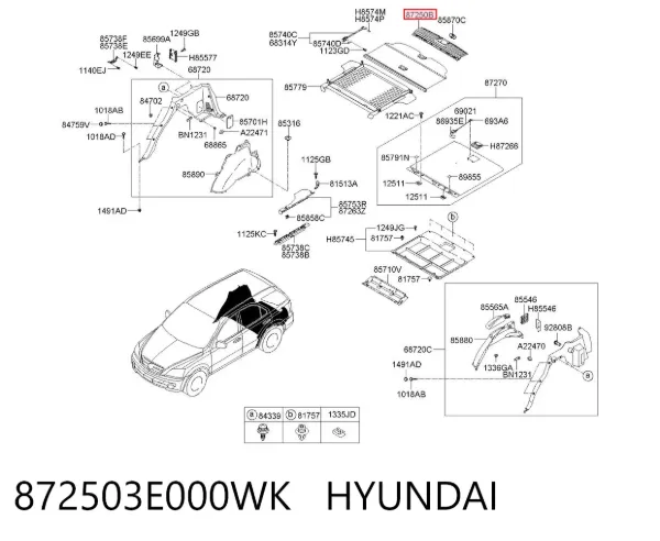 872503E000WK Hyundai/Kia