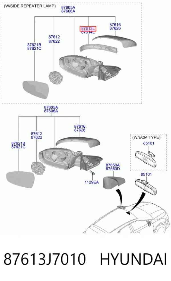  87613J7010 Hyundai/Kia