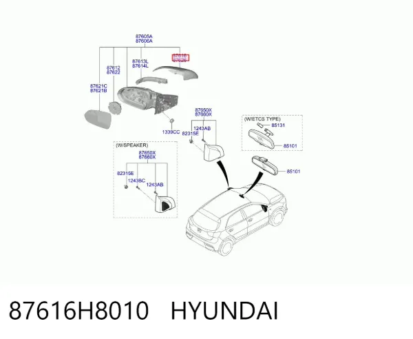  87616H8010 Hyundai/Kia