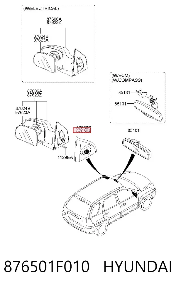  876501F010 Hyundai/Kia