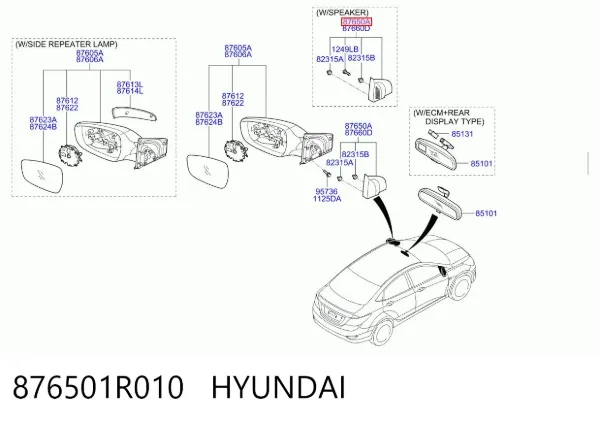  876501R010 Hyundai/Kia