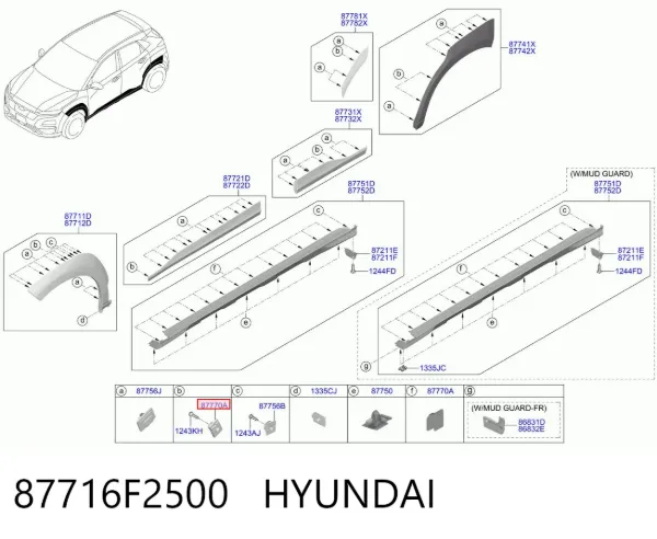  87716F2500 Hyundai/Kia