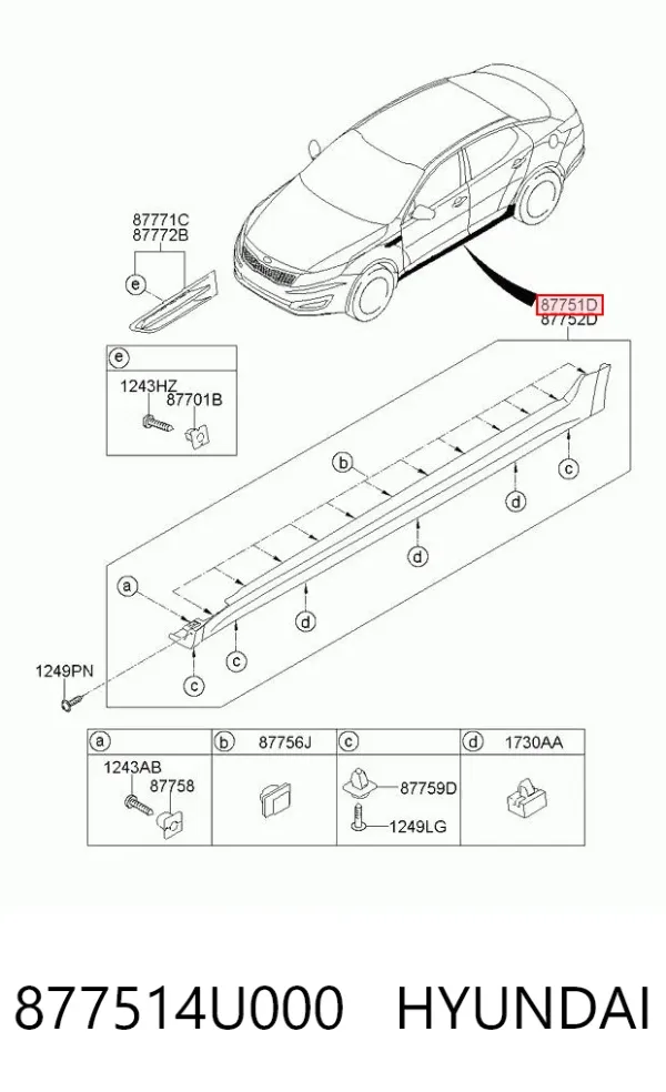  877514U000 Hyundai/Kia