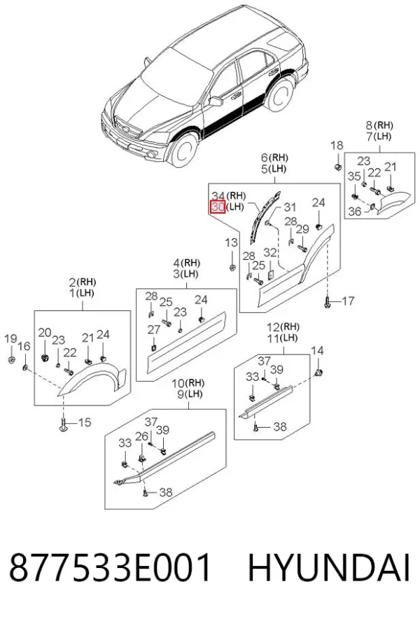  877533E001 Hyundai/Kia