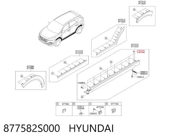  877582S000 Hyundai/Kia