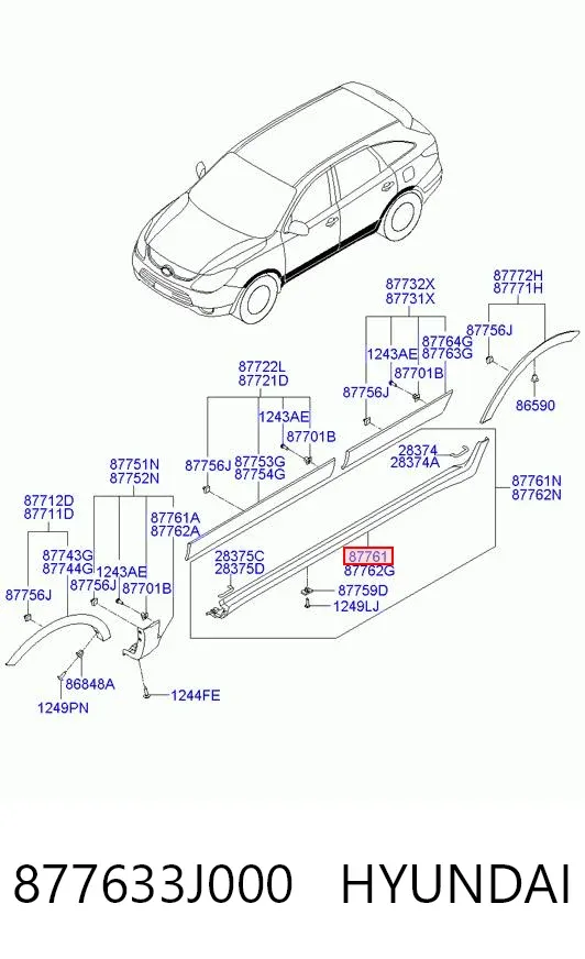  877633J000 Hyundai/Kia