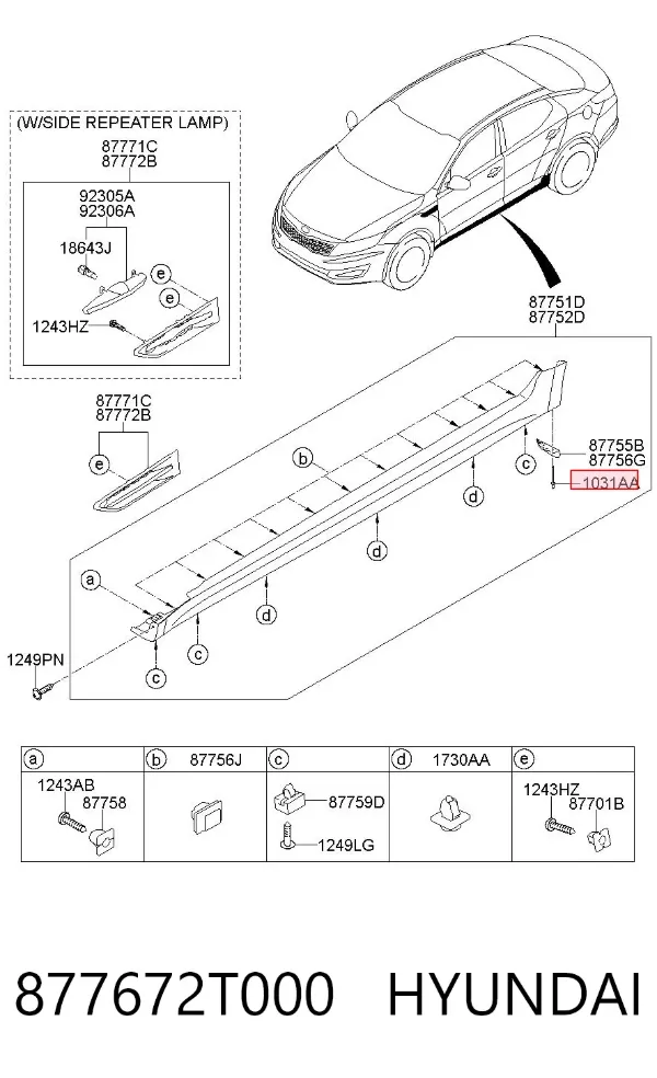  877672T000 Hyundai/Kia