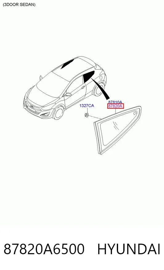 Скло багажного відсіку, праве 87820A6500 Hyundai/Kia