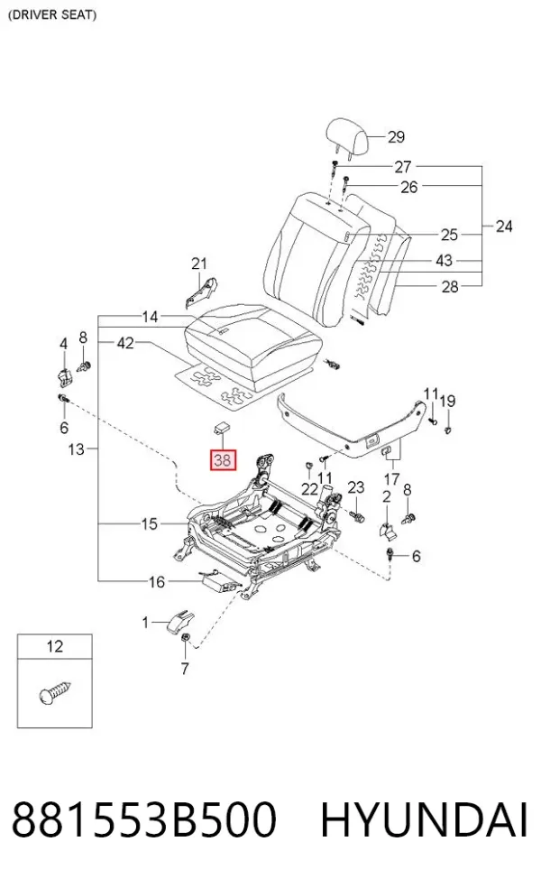  881553B500 Hyundai/Kia
