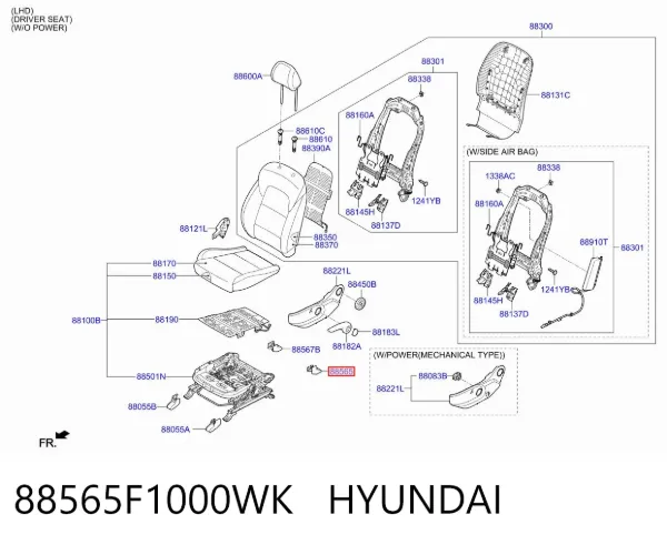  88565F1000WK Hyundai/Kia