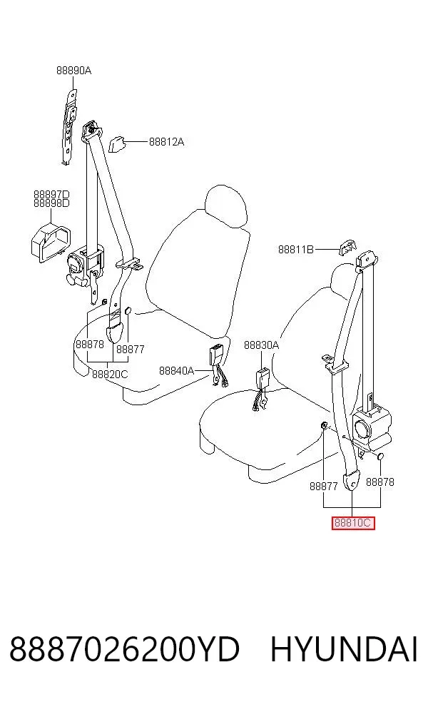  8887026200YD Hyundai/Kia