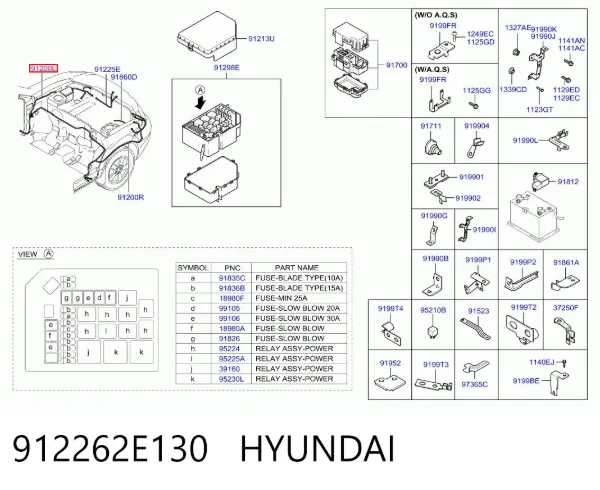  912262E130 Hyundai/Kia