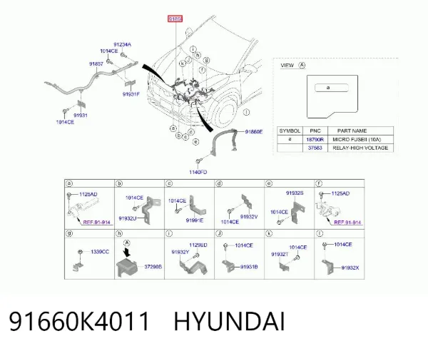  91660K4011 Hyundai/Kia