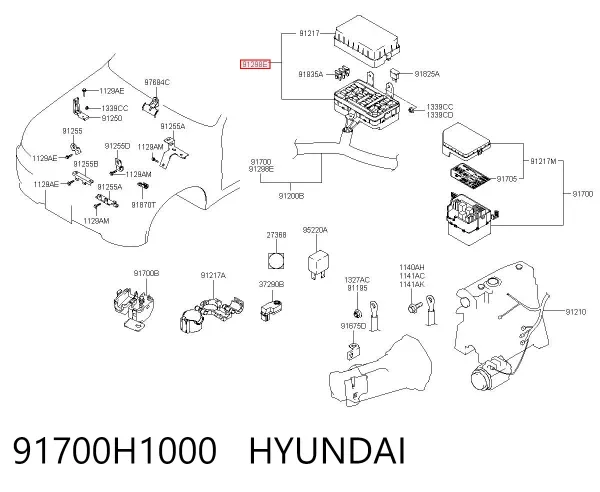 Блок запобіжників 91700H1000 Hyundai/Kia