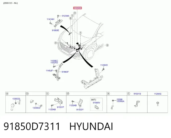  91850D7311 Hyundai/Kia