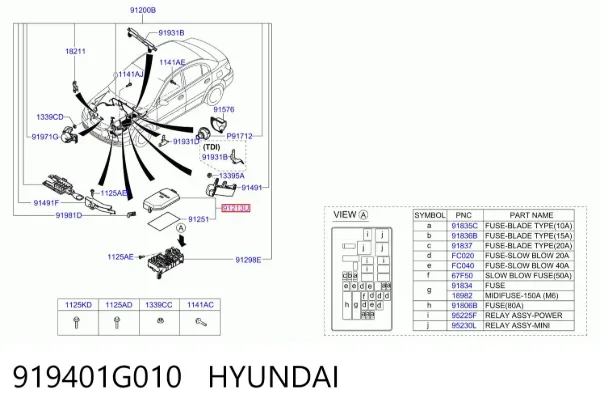  919401G010 Hyundai/Kia