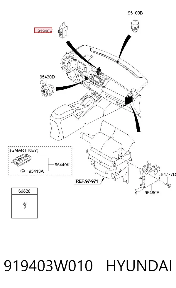 Блок керування (ECU) ICM 919403W010 Hyundai/Kia