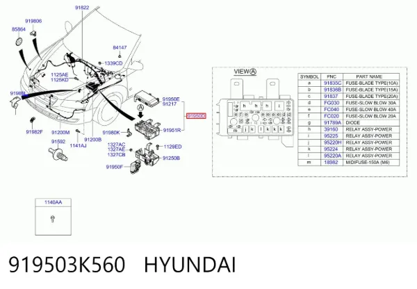 Блок запобіжників Hyundai Sonata V