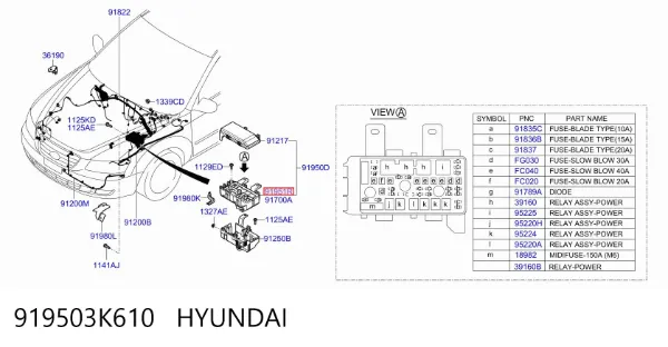  919503K610 Hyundai/Kia
