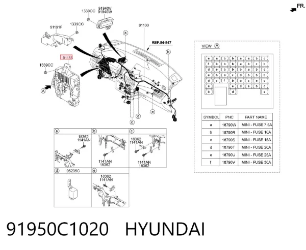Блок запобіжників Hyundai Sonata VII