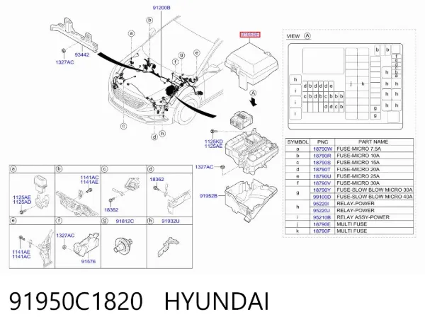  91950C1820 Hyundai/Kia