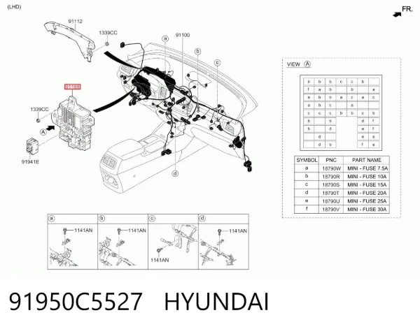 Блок запобіжників 91950C5527 Hyundai/Kia