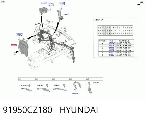 Блок запобіжників 91950CZ180 Hyundai/Kia