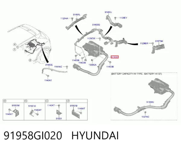 Модуль управління (ЕБУ) заряду основної батареї 91958GI020 Hyundai/Kia
