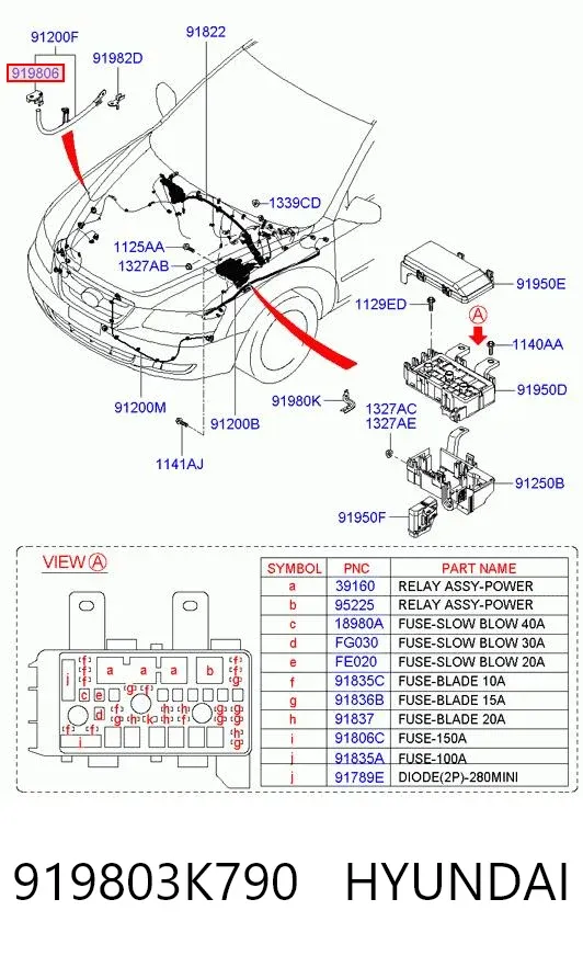  919803K790 Hyundai/Kia