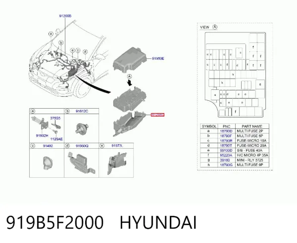  919B5F2000 Hyundai/Kia