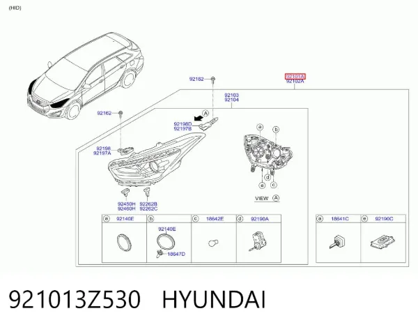 Фара ліва Hyundai I40 I