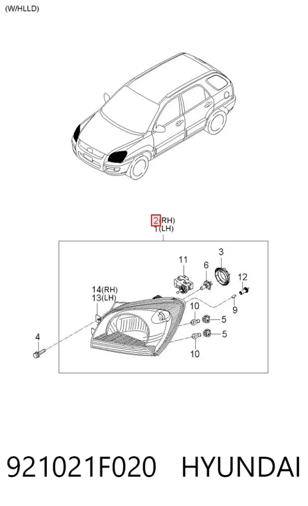 Фара права KIA Sportage II