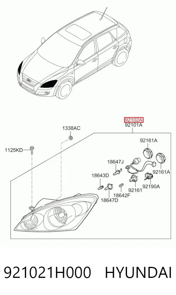 Фара права KIA Ceed ED